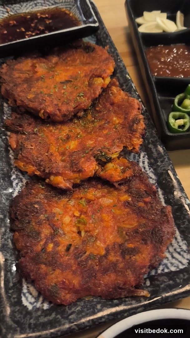 Kimchi Pancakes with Dipping Sauces