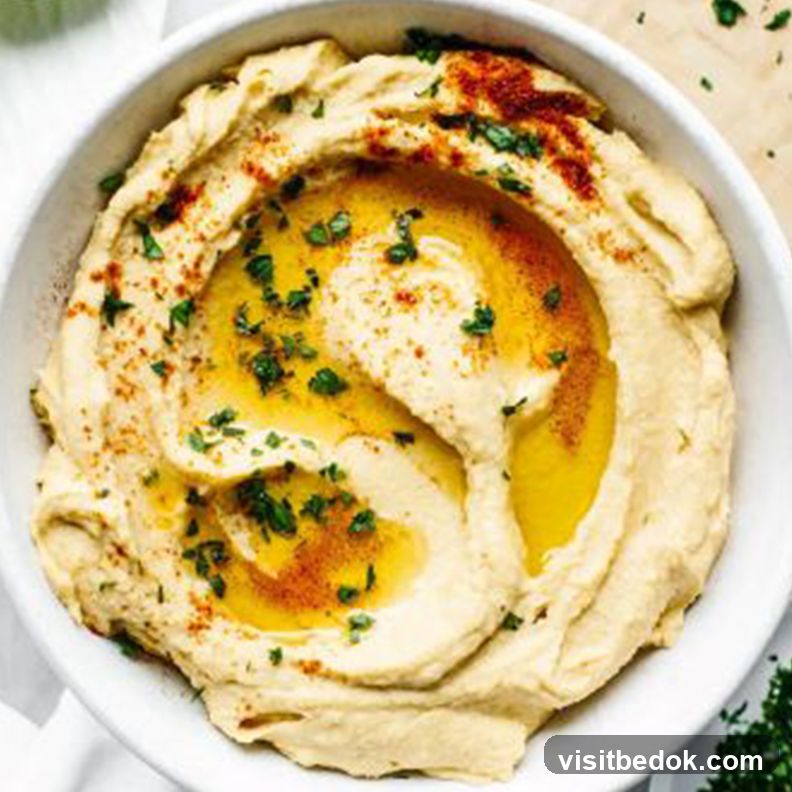 Hummus with Olive Oil and Paprika