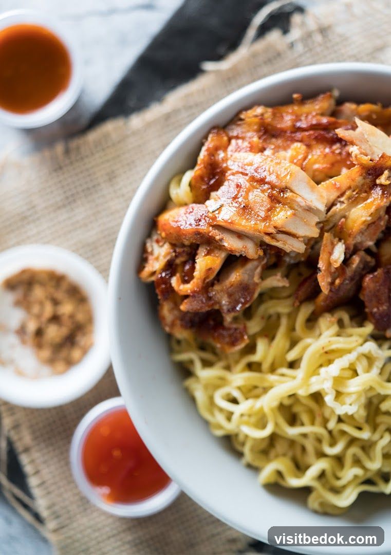 Noodle Dish with Chicken and Sauces