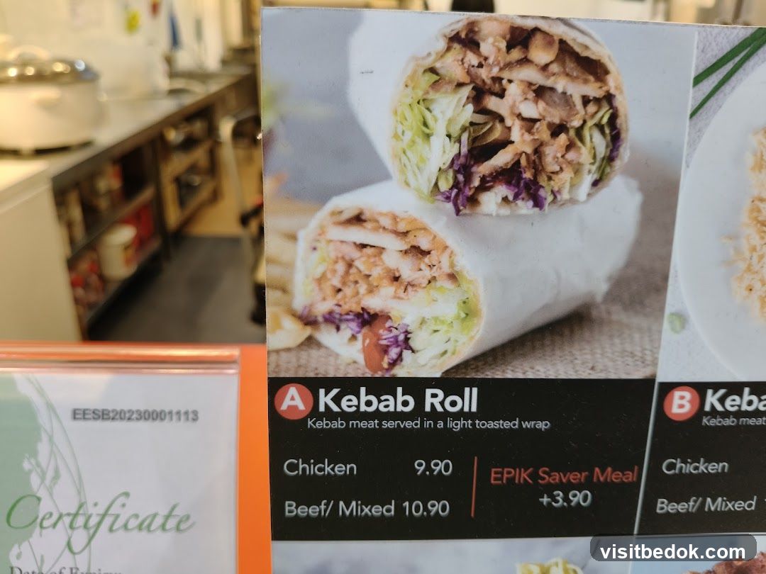 Kebab Roll Menu