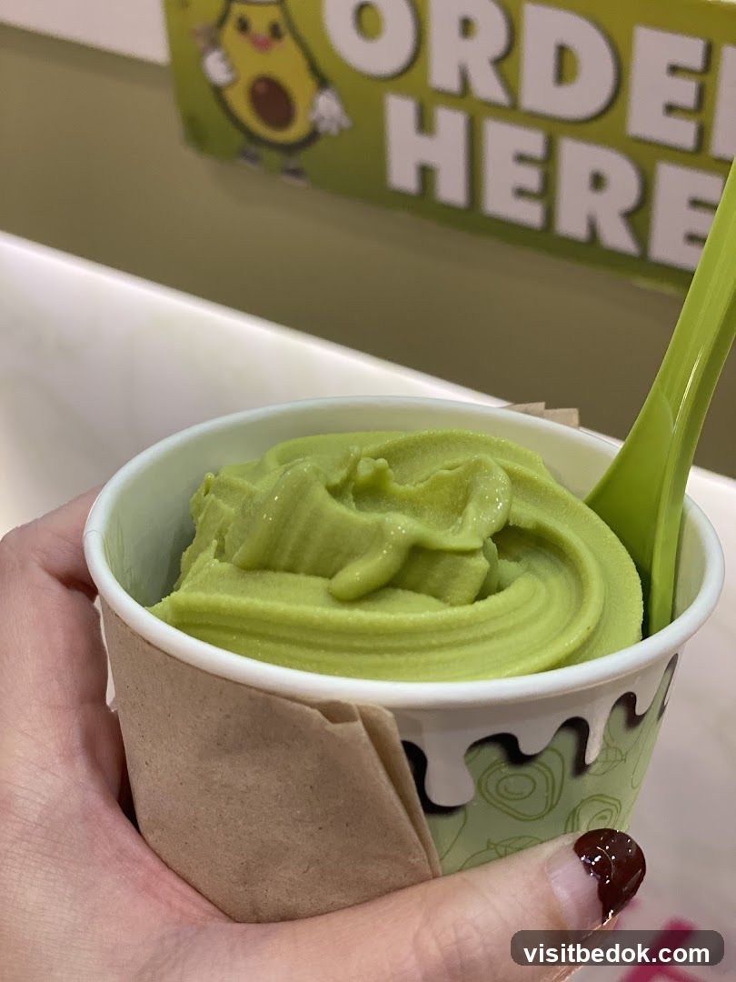 Green Soft Serve Ice Cream