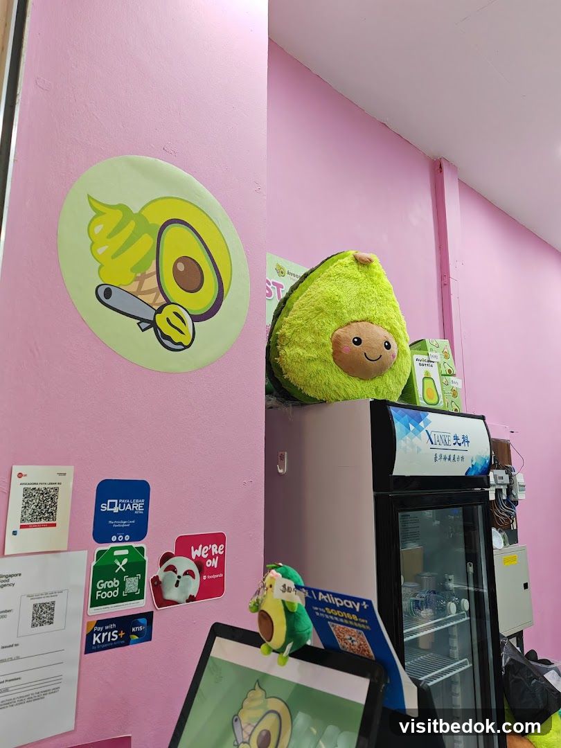 Avocado Themed Store Interior