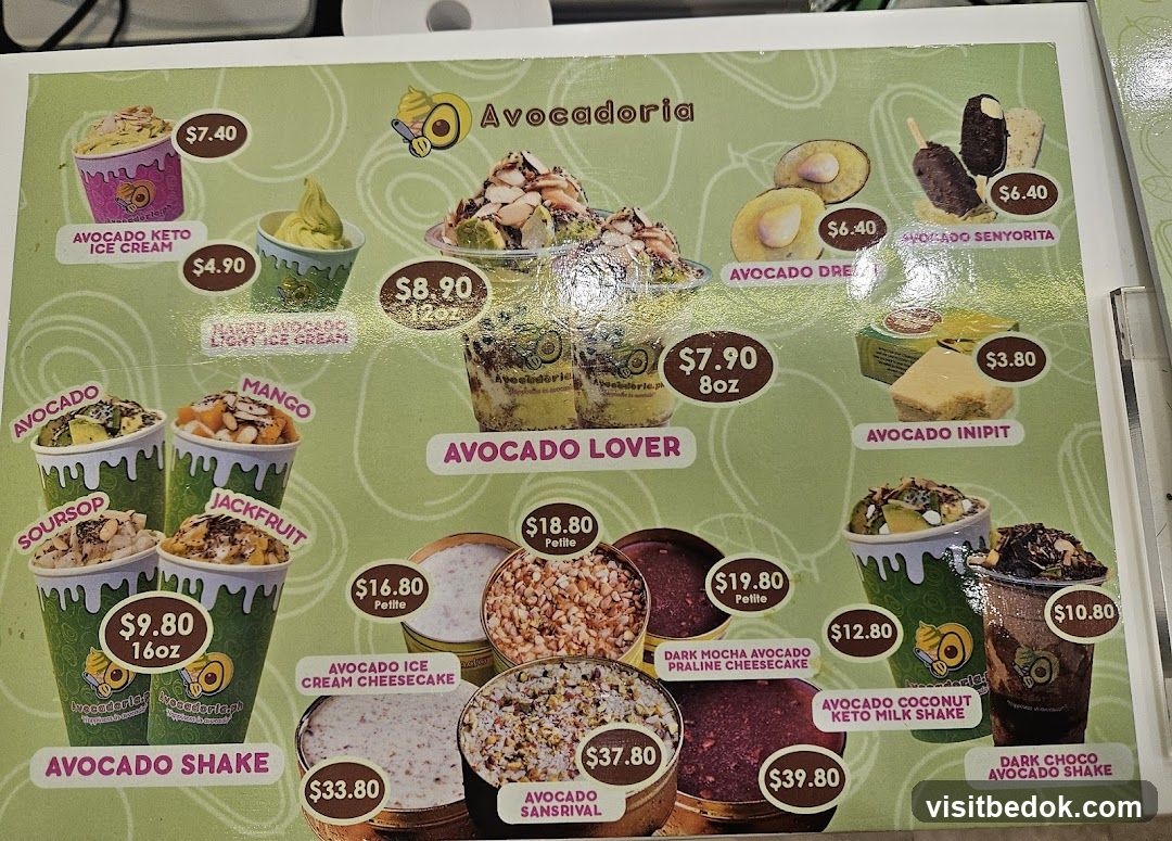 Avocadoria Menu