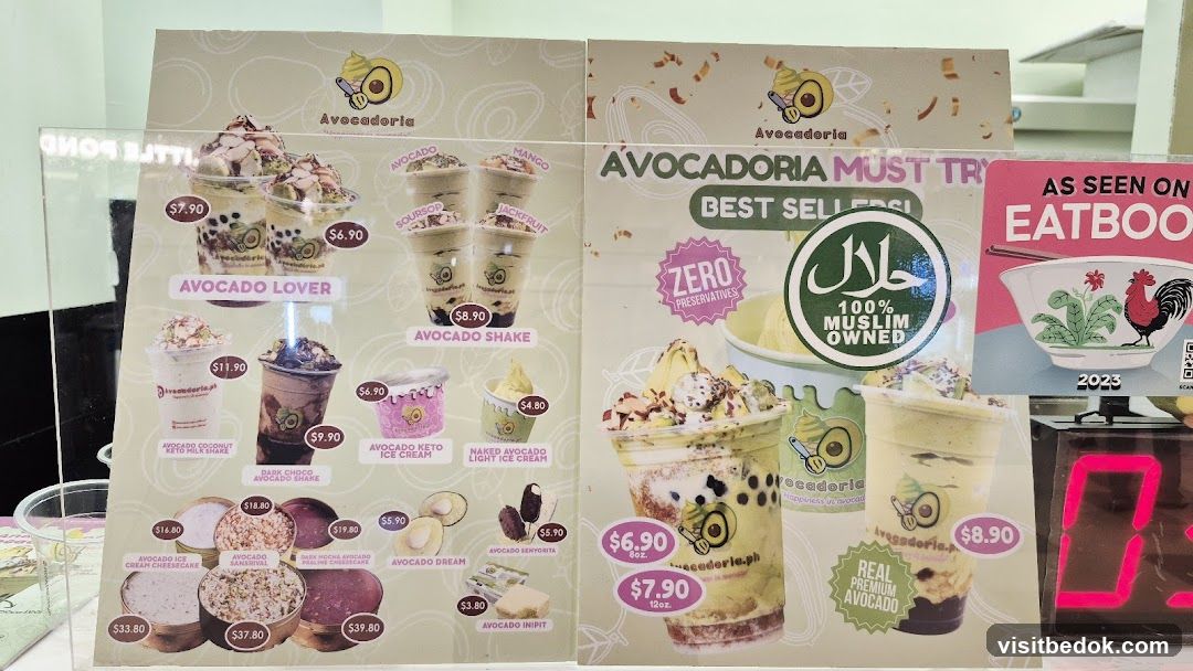Avocadoria Menu