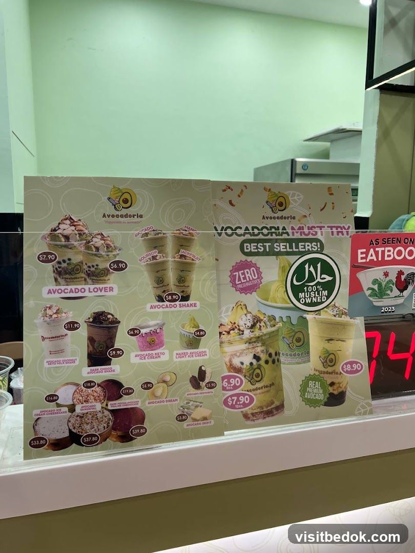 Avocadoria Menu