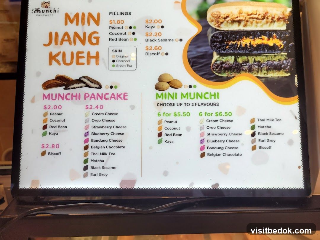 Munchi Pancakes Menu