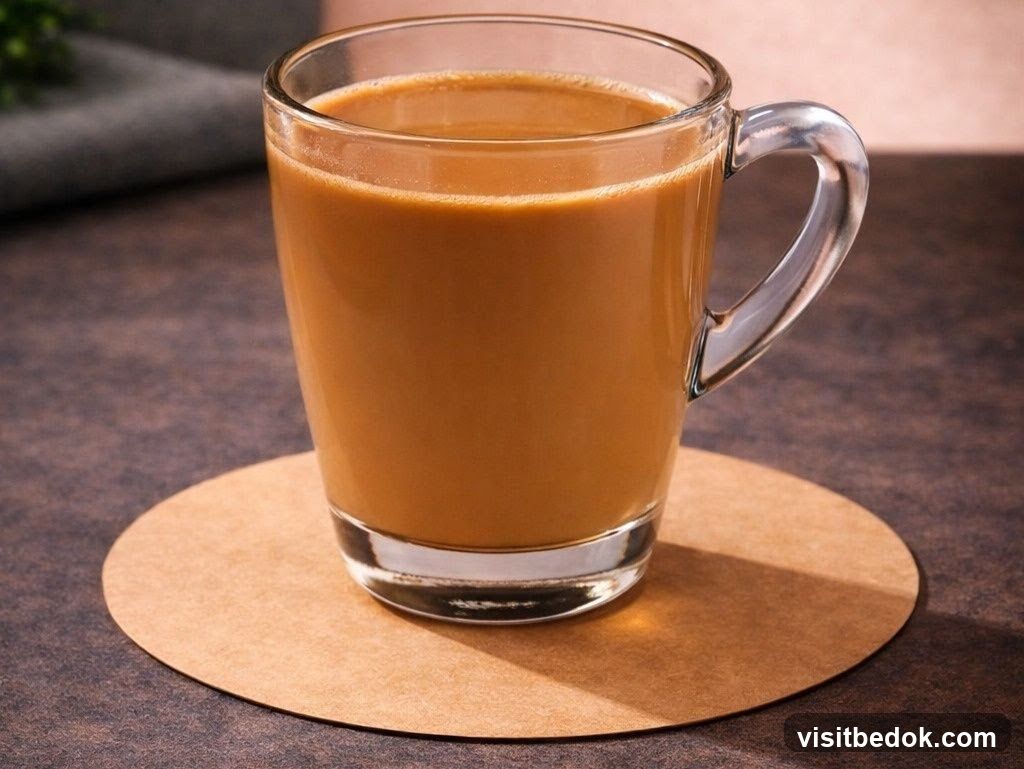 Coffee in a glass mug