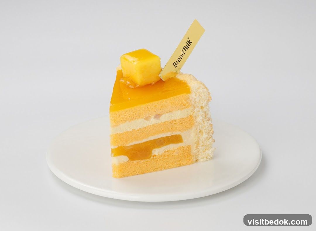 Slice of Mango Cake