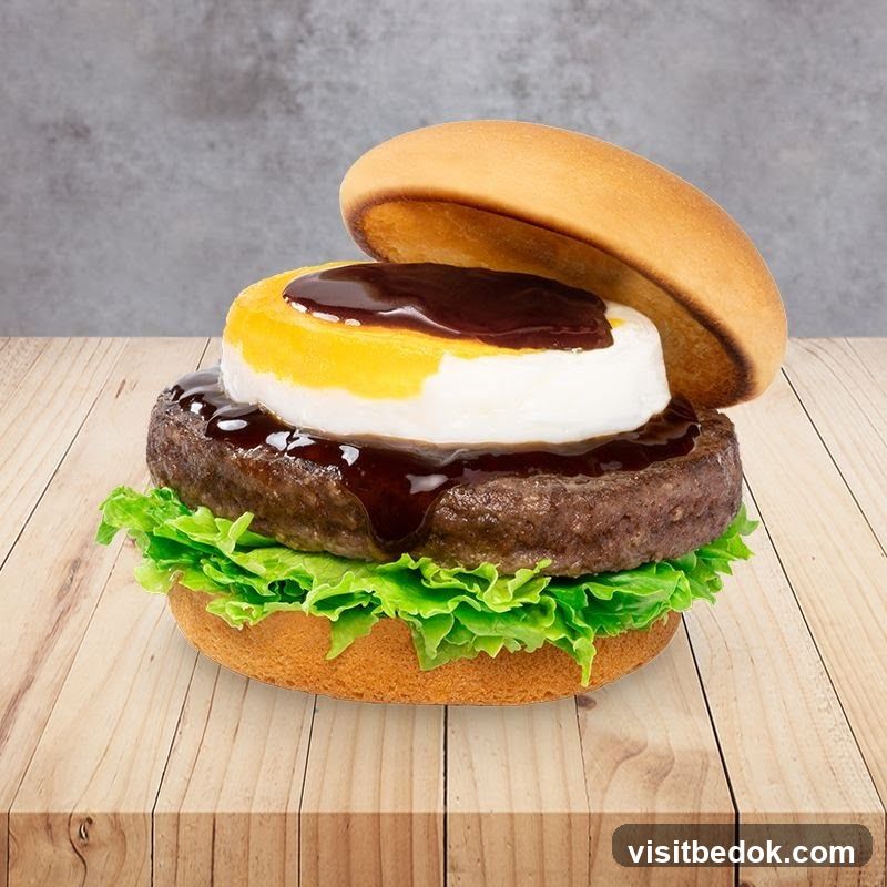 Burger with Egg and Sauce