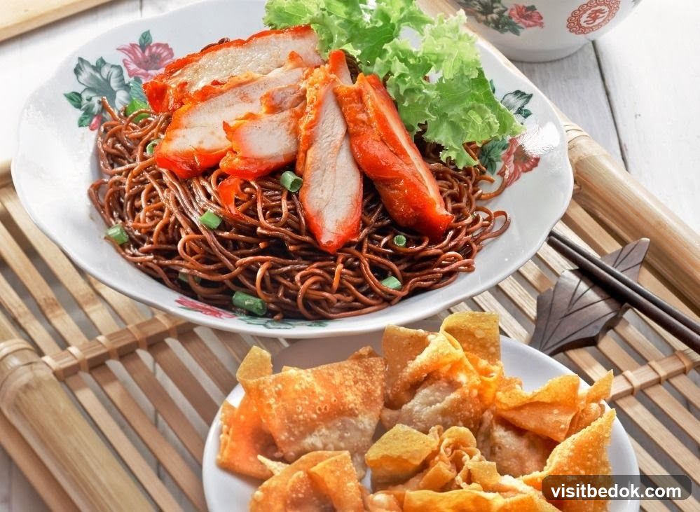 Char Siu Noodles with Fried Wontons