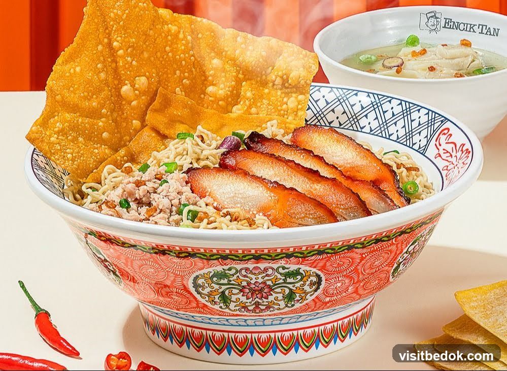 Noodle Dish with Char Siu and Wonton