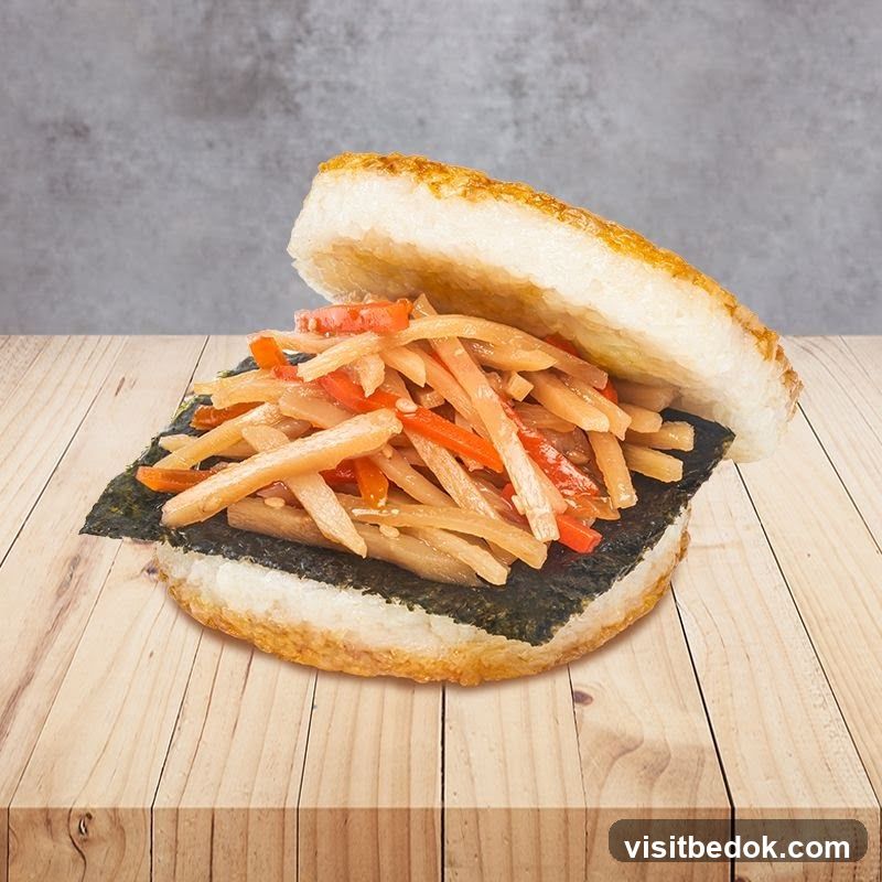 Onigirazu with pickled vegetables