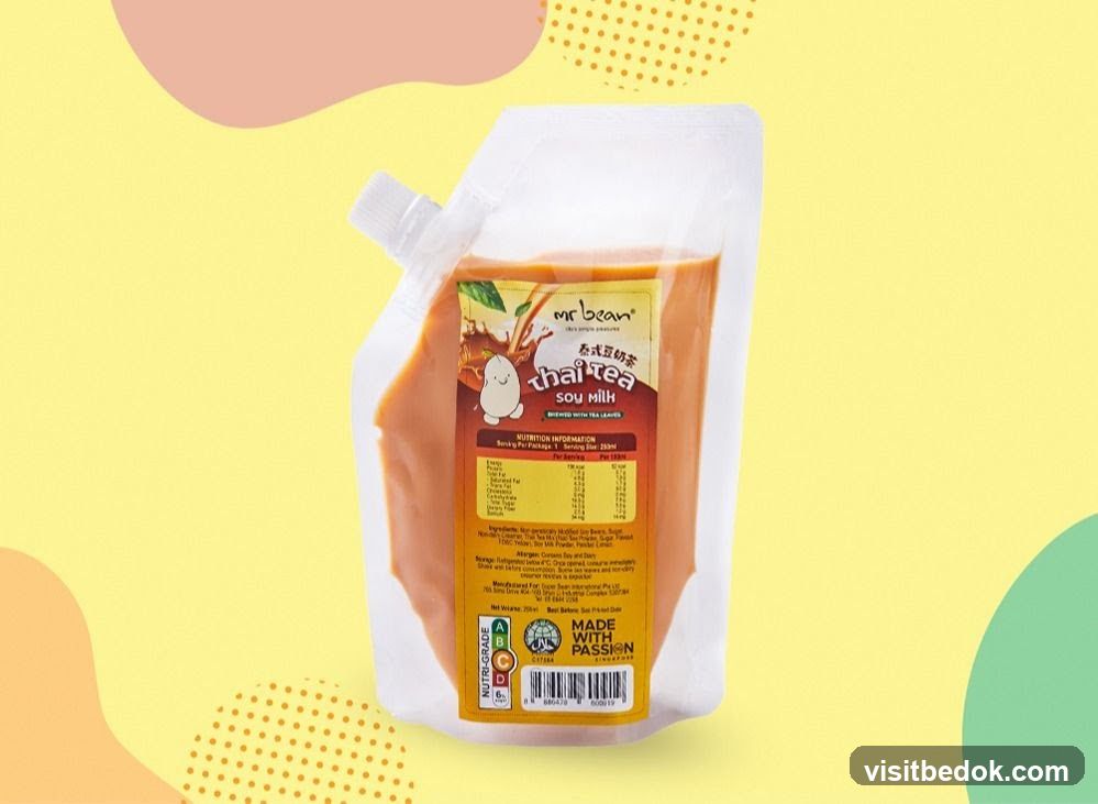 Mr. Bean Thai Tea Soy Milk Pouch