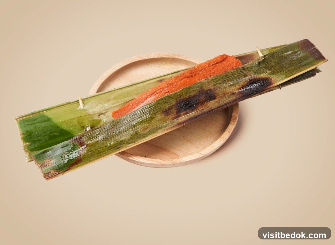 Grilled Fish Paste in Banana Leaf