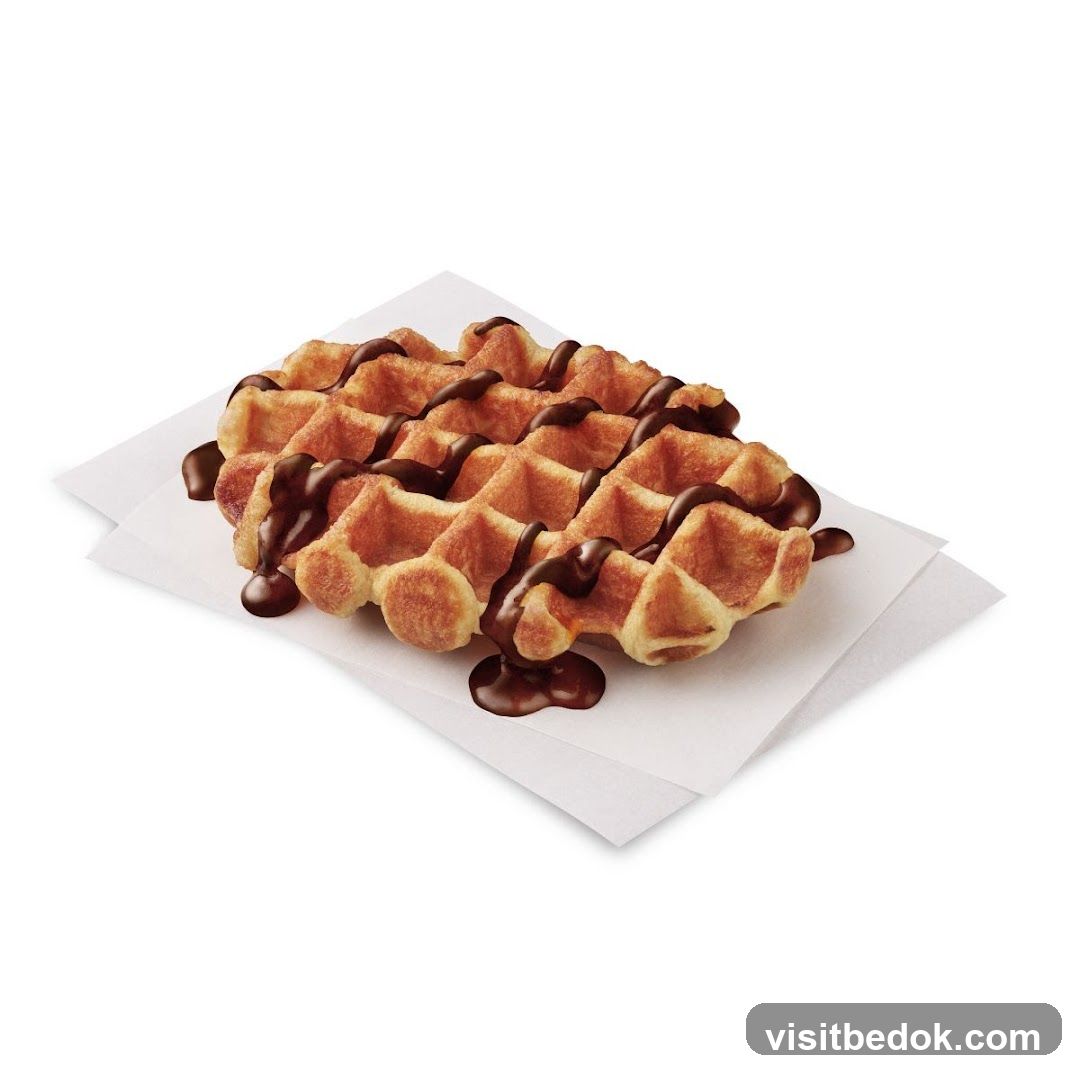 Waffle with Chocolate Drizzle