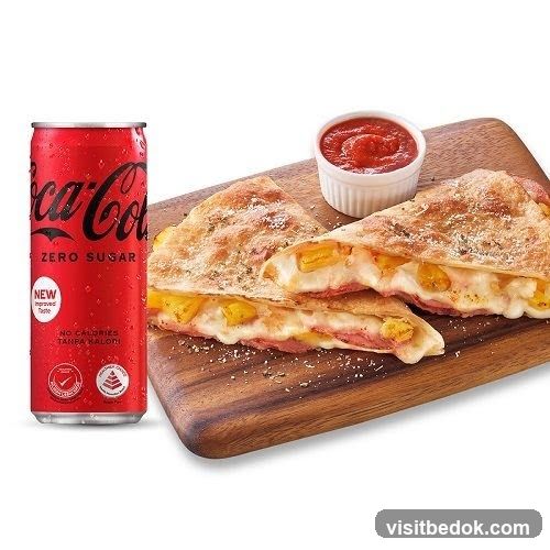 Quesadilla and Coca-Cola Zero Sugar