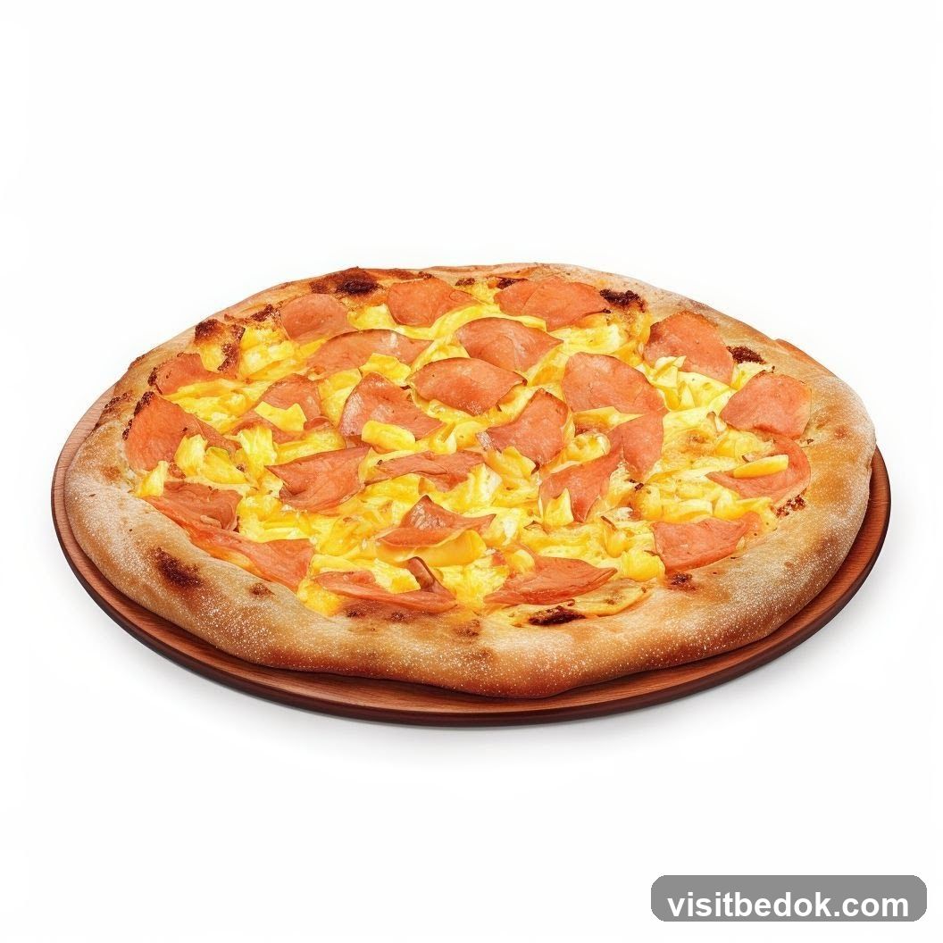 Pizza with Ham and Pineapple