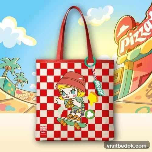 Tote Bag with Molly Character and Pizza Hut Branding