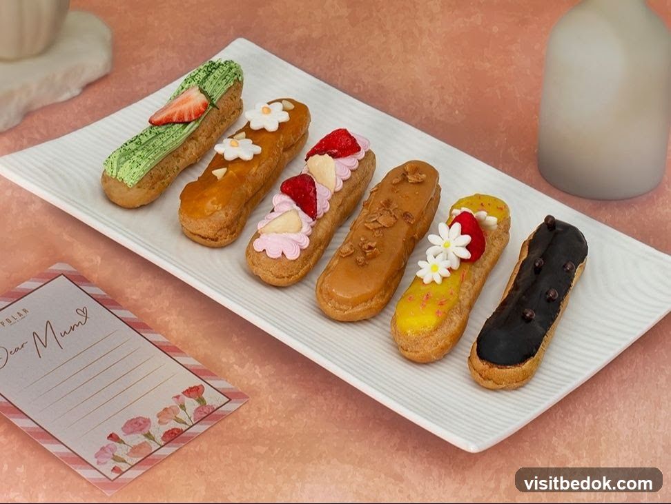 Assortment of Decorated Éclairs