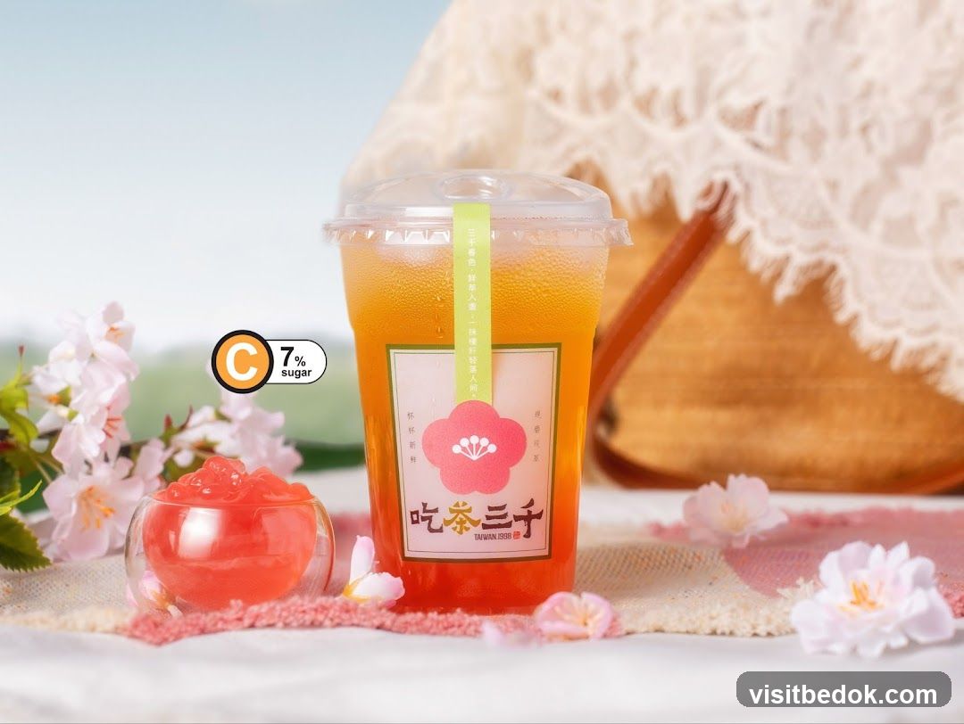 Beverage with Fruit Topping